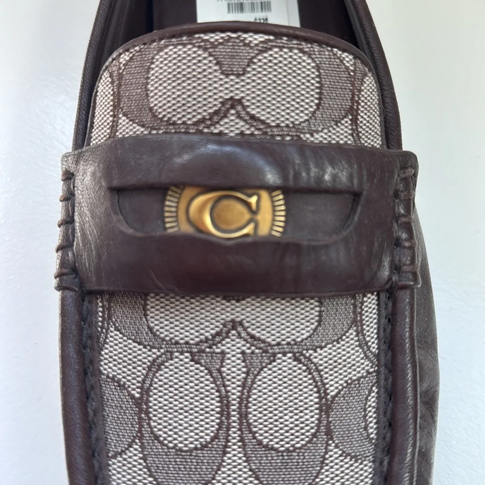 NWT Coach Men's Brown 'C' Coin Signature Loafers, size 8.5 - Picture 5 of 6